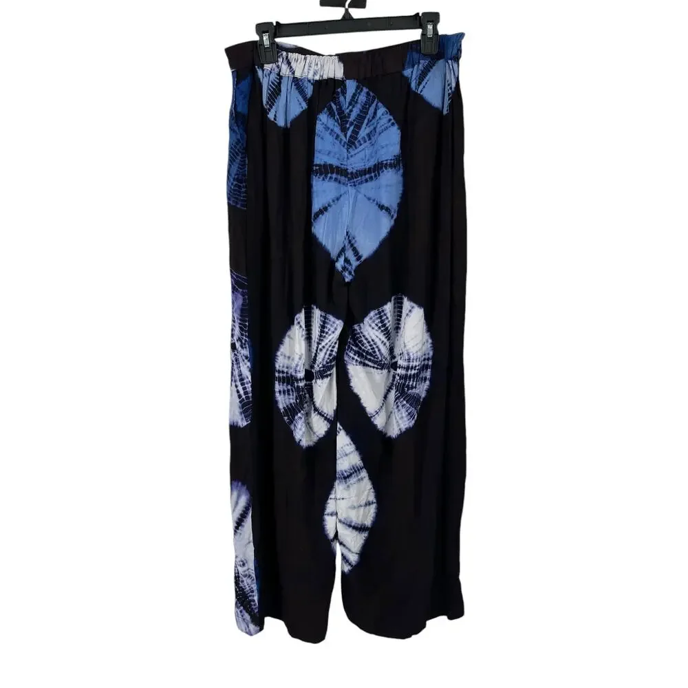 Buyaso pants Ayokun tie dye wide leg blue size Large L - Picture 6 of 6